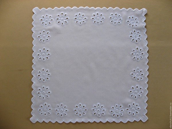 Кружево для носового платка крючком