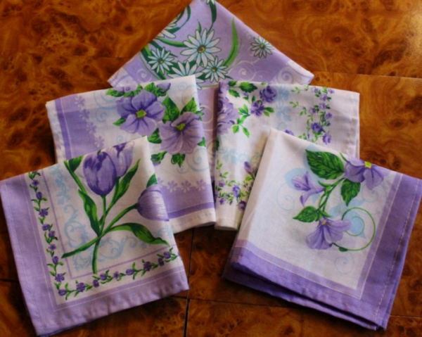 Носовые платки тканевые