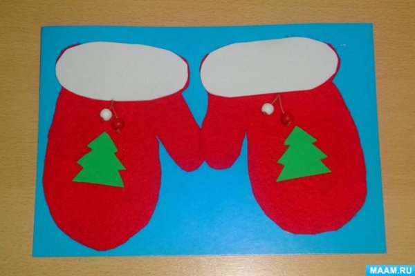 Аппликация новый год для детей 3-4