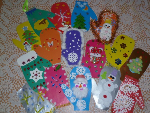 Варежка поделка в детский сад