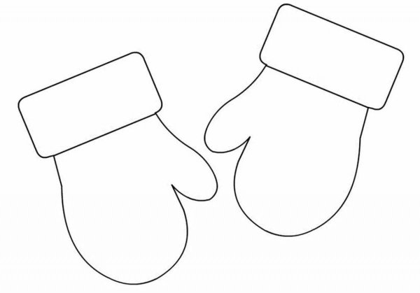 Варежки раскраска для детей