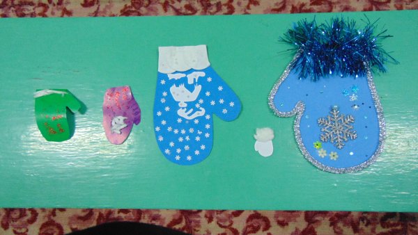 Варежка поделка в детский сад
