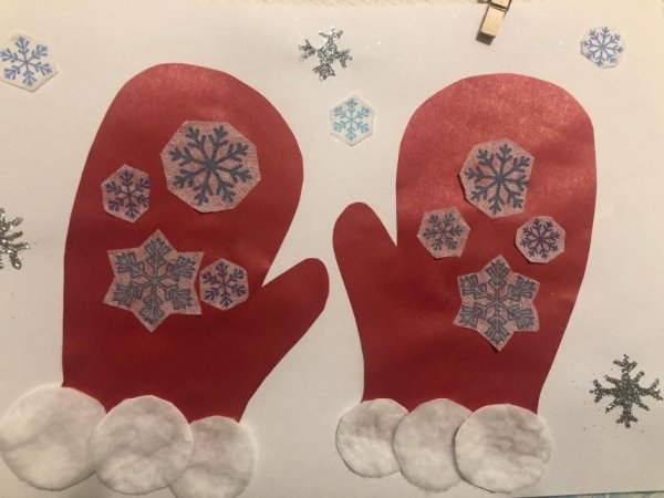 Аппликация рукавичка