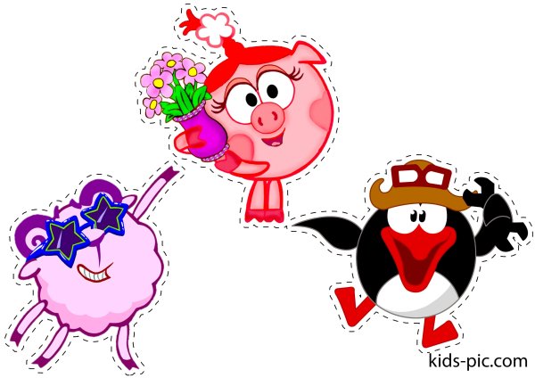 Аппликация Смешарики