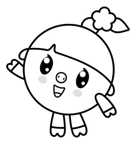 Раскраска Малышарики Нюшенька