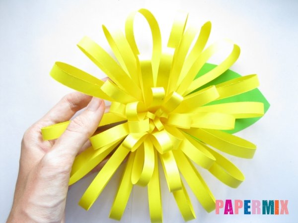 Астры из цветной бумаги