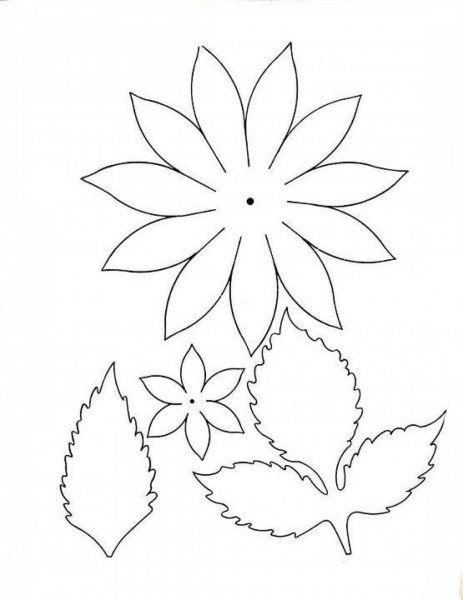 Лист георгина выкройка