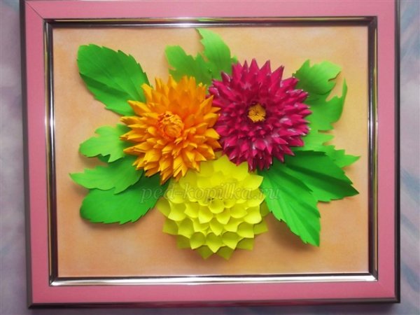 Аппликация георгины