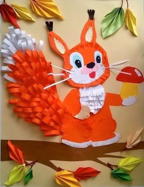 Объёмная аппликация из бумаги