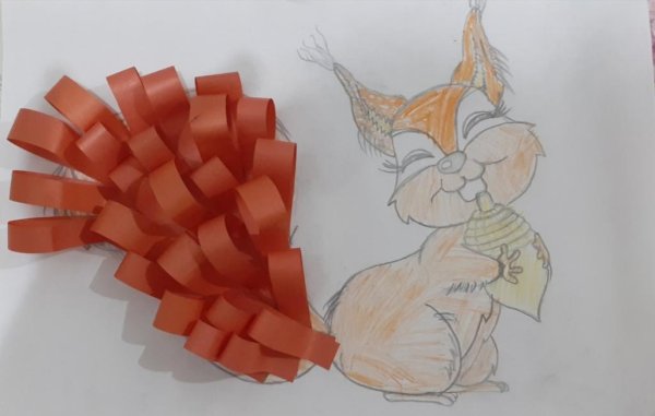 Аппликация Белочка