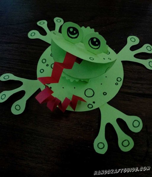 Аппликация лягушка