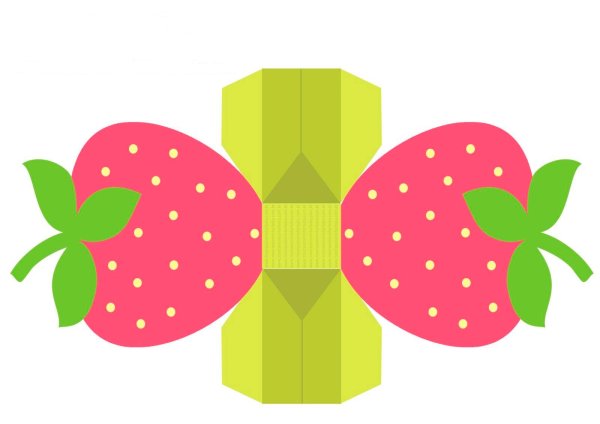 Коробочка из бумаги клубника