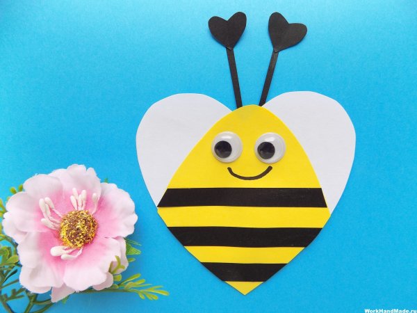 Пчёлка из цветной бумаги