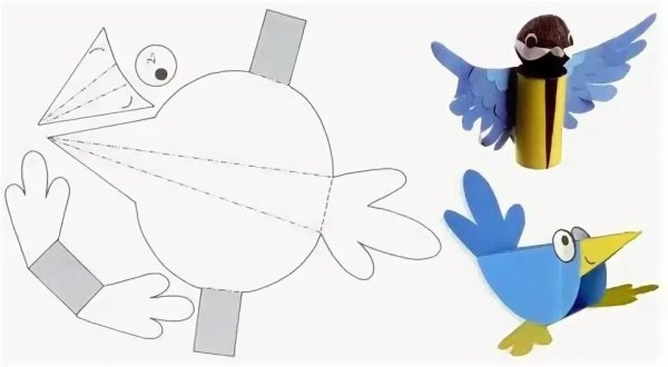 Аппликация птичка