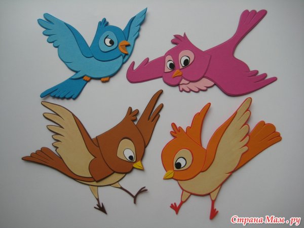Птица из картона