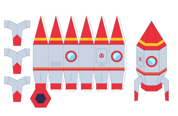 Ракета , космический корабль паперкрафт