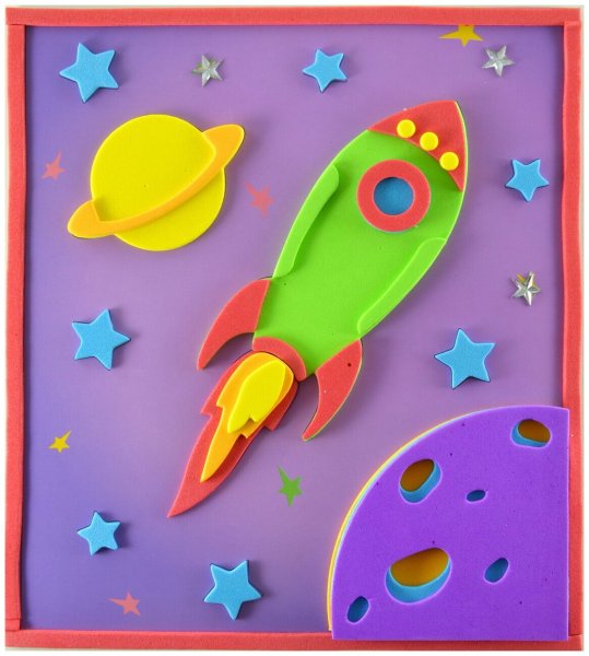 Аппликация «ракеты и кометы» (и.а. Лыкова стр.128)