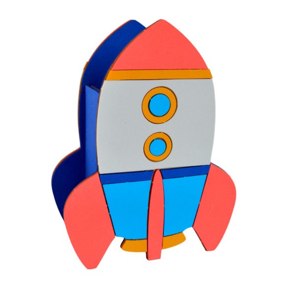 Аппликация веселая ракета