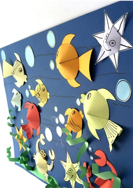 Рыбка поделка из бумаги