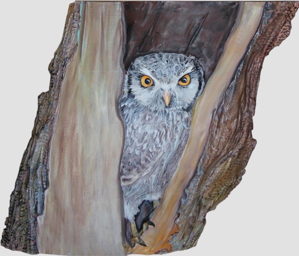 Сова в дупле для детей