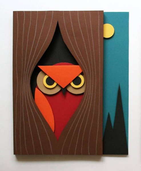 Аппликация из бархатной бумаги