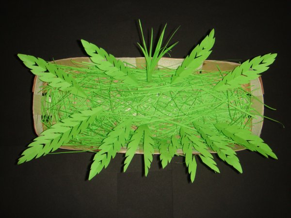 Травка из гофрированной бумаги