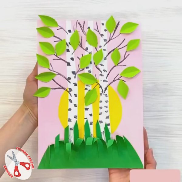 Весенняя аппликация для детей