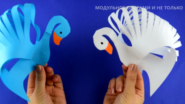 Царевна лебедь из бумаги для детей