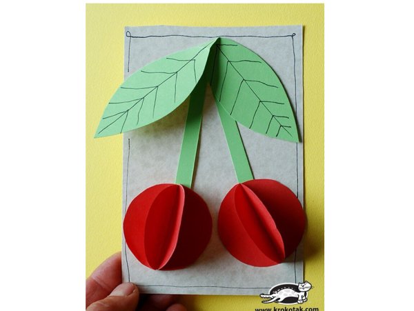 Объёмная аппликация из бумаги