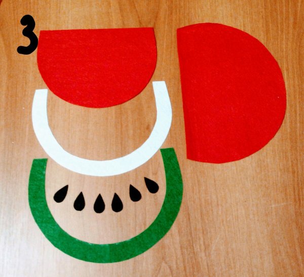 Арбуз аппликация для детей