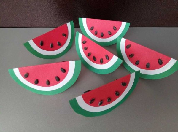 Поделка Арбуз из бумаги