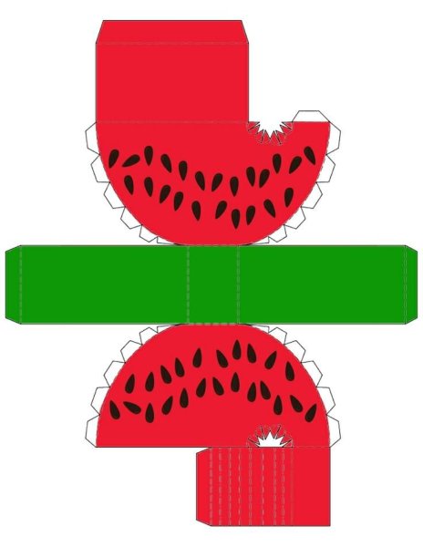 Поделка Арбуз из бумаги