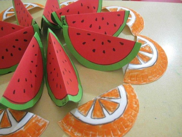 Поделки из бумаги для детей фрукты
