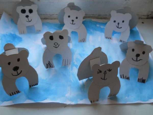 Поделка медведь из бумаги