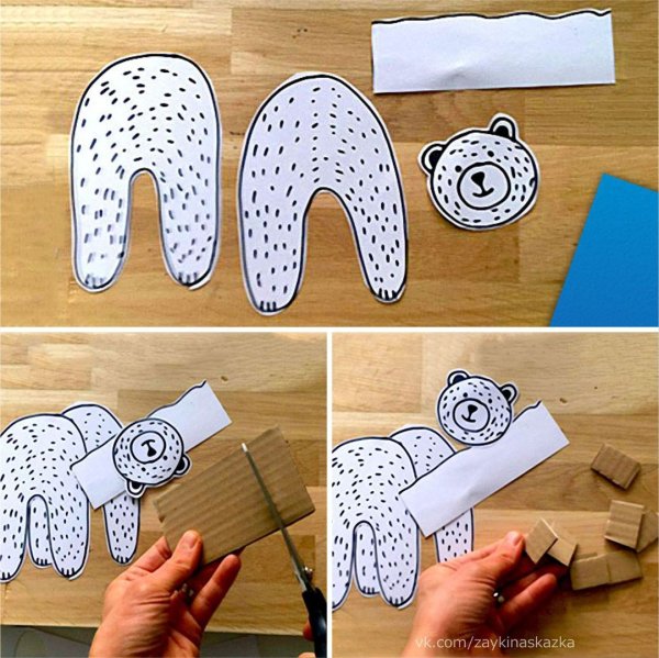 Поделка белый медведь