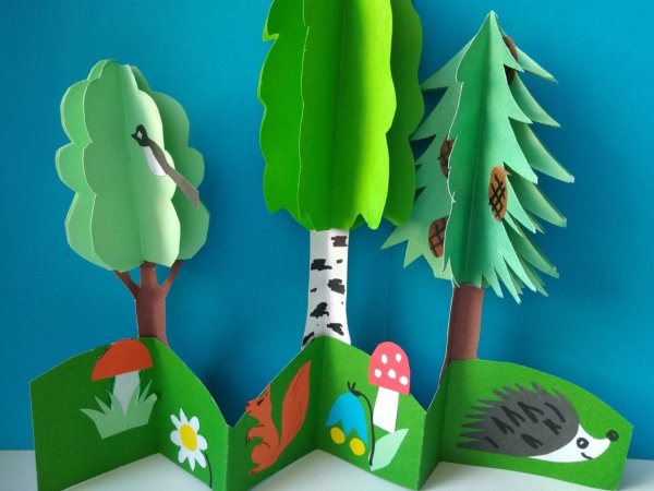 Объемная аппликация береза