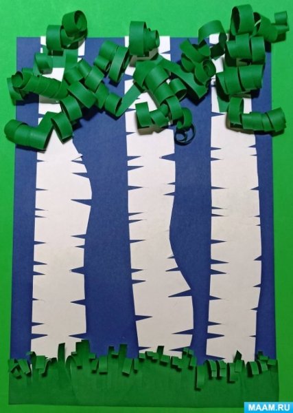 Аппликация береза