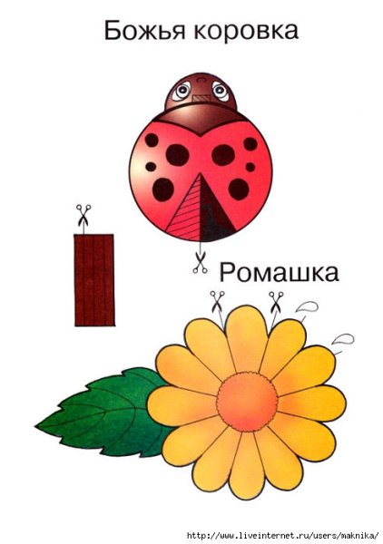 Вырежи и наклей насекомые