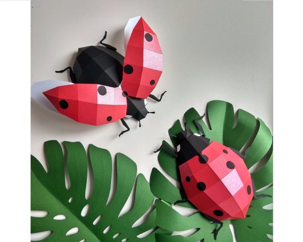 Объемная поделка Божья коровка