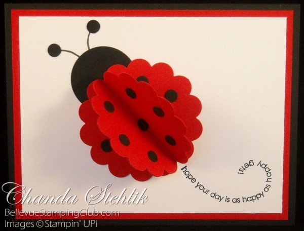 Божья коровка из бумаги объемная