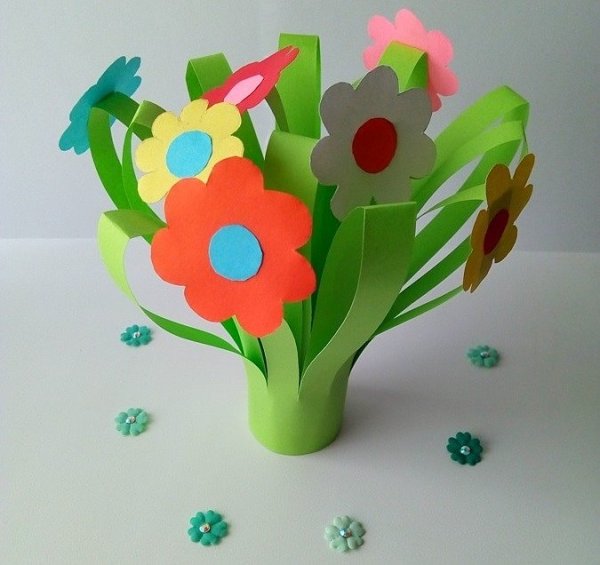 Объемная аппликация цветы