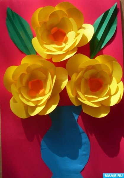 Объемная аппликация цветы