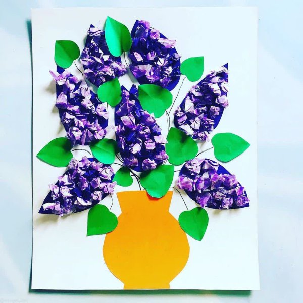 Аппликация сирень