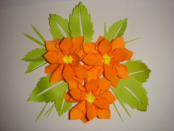 Объемная аппликация цветы