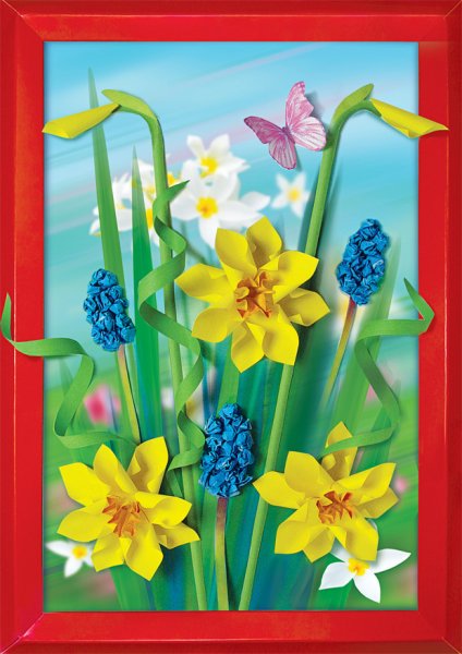 Панно весенние цветы