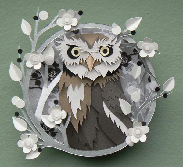 Хелен Масселвайт картины из бумаги Сова