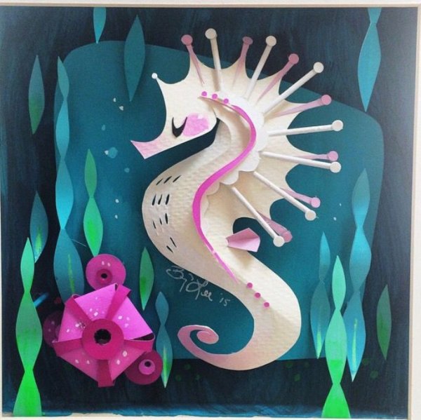 Бумагопластика рыбка