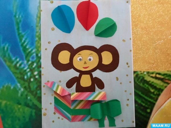 Поделка Чебурашка из бумаги