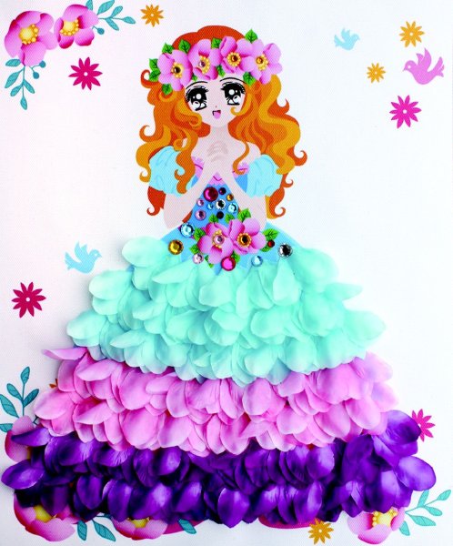 Девочка цветная аппликация