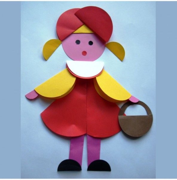 Аппликация из цветной бумаги